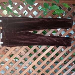 Anthropologie Pilcro and Letterpress Serif Velveteen Skinny Jeans Brown Size 26